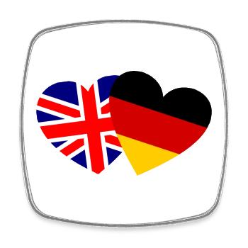 The German-British Friendship - Square fridge magnet - white - Front