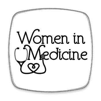 Frauen in der Medizin, Arzt, Angehörige der Gesundheitsberufe - Viereckiger Kühlschrankmagnet - Weiß - Vorne