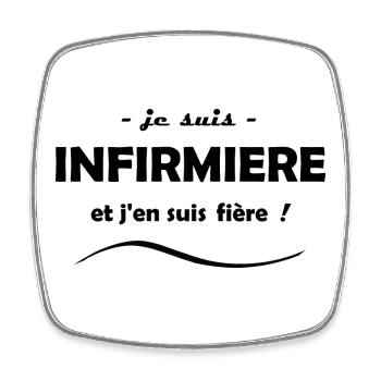 je suis infirmière - Magnet carré - blanc - Devant