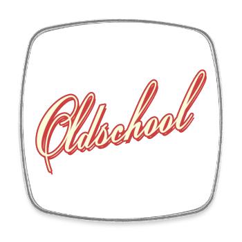 newschool oldschool hip hop roots roots school - Square fridge magnet - white - Front