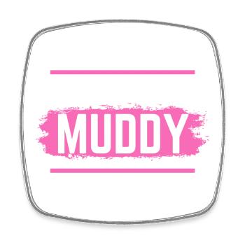 Muddy run shirt mud Matsch Lauf girl Team obstacle - Viereckiger Kühlschrankmagnet - Weiß - Vorne