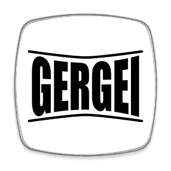 T-Shirt Gergei T-Shirt Sardinien Geschenkidee - Viereckiger Kühlschrankmagnet - Weiß - Vorne