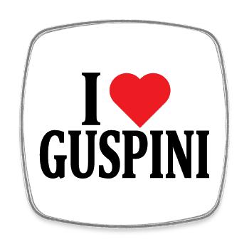T-shirt Io amo Guspini t-shirt Sardegna - Square fridge magnet - white - Front