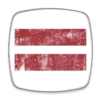 Lettland Flagge Fahne Grunge Retro Vintage - Viereckiger Kühlschrankmagnet - Weiß - Vorne