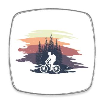 Mountainker in the forest - Square fridge magnet - white - Front