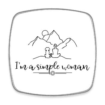 Simple Woman Nature Dogs - Square fridge magnet - white - Front
