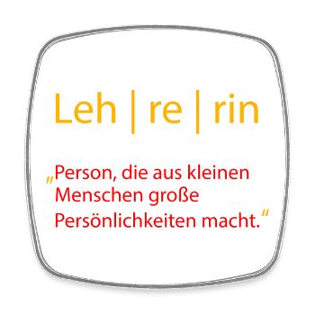 Lehrerin - Viereckiger Kühlschrankmagnet - Weiß - Vorne