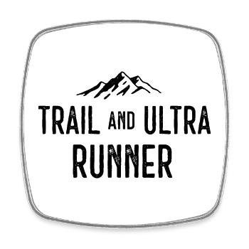 Trail and Ultra Runner - Square fridge magnet - white - Front