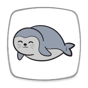 Seal Seal - Square fridge magnet - white - Front