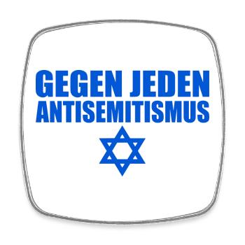 Gegen jeden antisemitismus - Viereckiger Kühlschrankmagnet - Weiß - Vorne