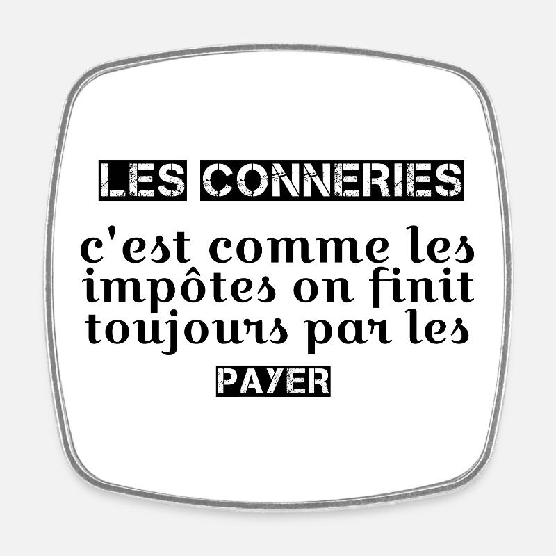 Design floral abstrait en pastel - Magnet carré - blanc