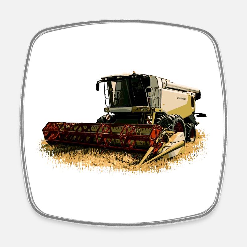 Claas Combine Harvester Lexion 550 - Square fridge magnet - white