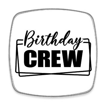Birthday Crew Matching Gruppe Geburtstagsfeier Outfit - Viereckiger Kühlschrankmagnet - Weiß - Vorne