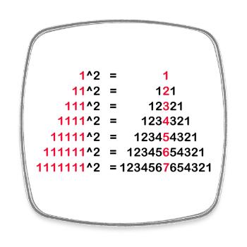 VALEUR DE PUISSANCE DE PAIEMENT PALINDROME 1x1 HIGH TWO CADEAU - Magnet carré - blanc - Devant