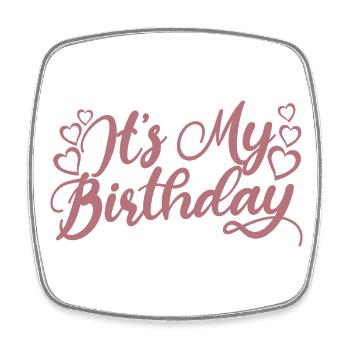 Es ist mein Geburtstag süßes Geburtstagsparty-Geschenk & Outfit - Viereckiger Kühlschrankmagnet - Weiß - Vorne