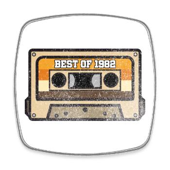 40. Geburtstag, Jahrgang 1982! - Viereckiger Kühlschrankmagnet - Weiß - Vorne