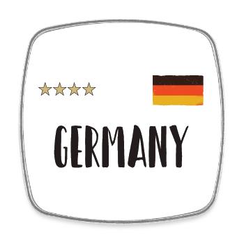 Allemagne Maillot de football Drapeau allemand - Magnet carré - blanc - Devant