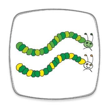 caterpillar nurses - Square fridge magnet - white - Front