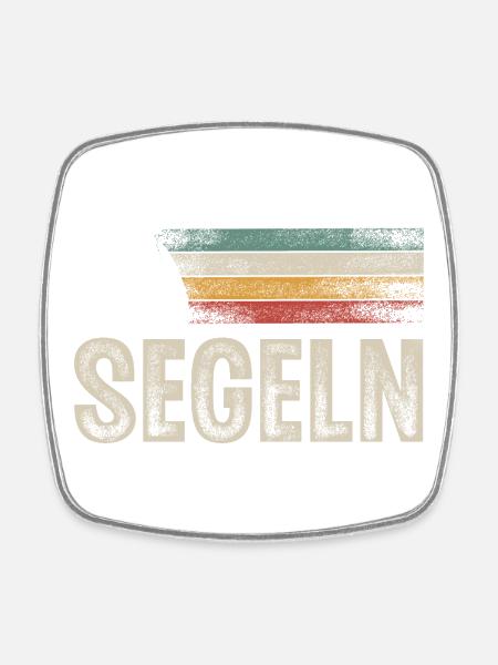 Segeln Segler Segelboot Retro Vintage - Viereckiger Kühlschrankmagnet - Weiß