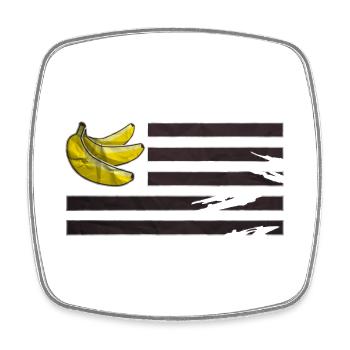 Republik 3 Bananen - Viereckiger Kühlschrankmagnet - Weiß - Vorne