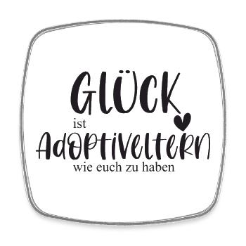 Adoptiert Adoptiveltern Adoption Familie Geschenk - Viereckiger Kühlschrankmagnet - Weiß - Vorne