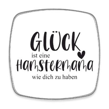 Hamster Hamstermama Haustier Hamsterliebe Geschenk - Viereckiger Kühlschrankmagnet - Weiß - Vorne