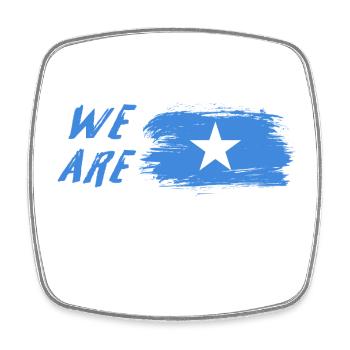 Wir sind Somalia - Viereckiger Kühlschrankmagnet - Weiß - Vorne