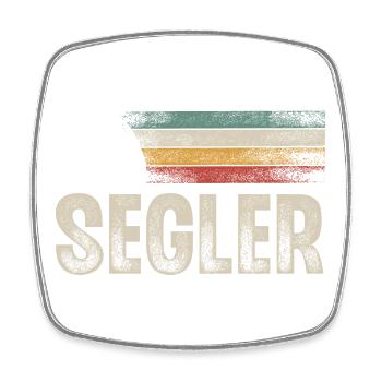 Segeln Segler Segelboot Retro Vintage - Viereckiger Kühlschrankmagnet - Weiß - Vorne