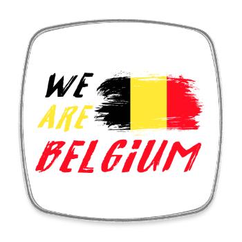 Wir sind Belgien - Viereckiger Kühlschrankmagnet - Weiß - Vorne