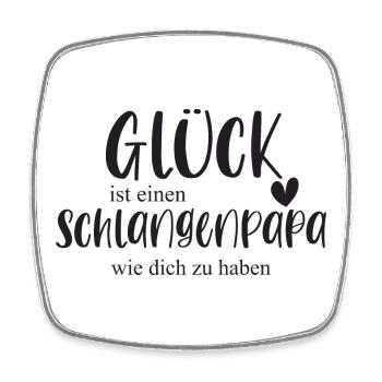 Schlange Schlangenpapa Haustier Reptil Geschenk - Viereckiger Kühlschrankmagnet - Weiß - Vorne