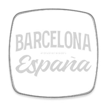 Conception du scénario Barcelona España - Magnet carré - blanc - Devant