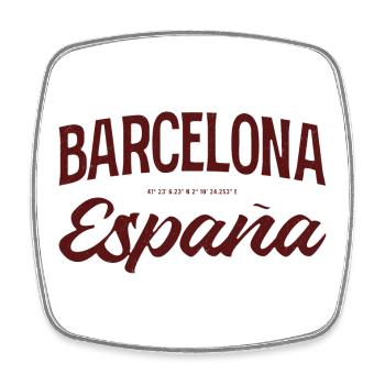 Barcelone - Magnet carré - blanc - Devant