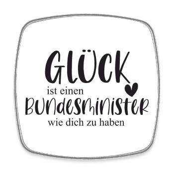 Bundesminister Politik Geschenk Danke - Viereckiger Kühlschrankmagnet - Weiß - Vorne