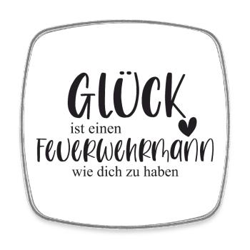 Feuerwehrmann Freiwillige Feuerwehr Ehrenamt - Viereckiger Kühlschrankmagnet - Weiß - Vorne