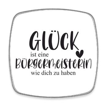 Bürgermeisterin Ehrenamt Stadt Gemeinde Geschenk - Viereckiger Kühlschrankmagnet - Weiß - Vorne