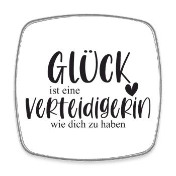 Verteidigerin Fußball Frauenfußball Sport Geschenk - Viereckiger Kühlschrankmagnet - Weiß - Vorne