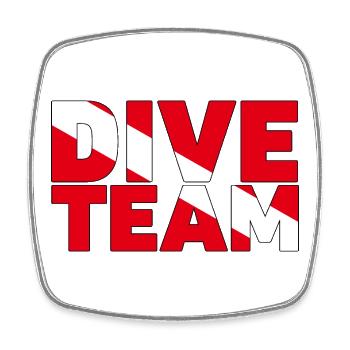 Dive Team. Perfect design for your diving team. - Square fridge magnet - white - Front