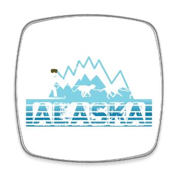 Alaska - Magnet carré - blanc - Devant