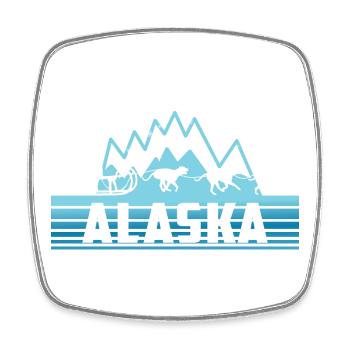 Alaska - Magnet carré - blanc - Devant