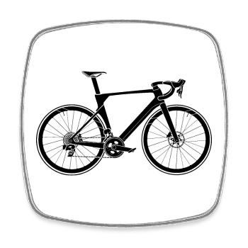 Illustration de l’icône de vélo de gravier de vélo de route - Magnet carré - blanc - Devant