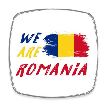 Nous sommes la Roumanie - Magnet carré - blanc - Devant