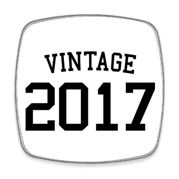 Millésime 2017 - 6 ans, 6ème anniversaire enfants - Magnet carré - blanc - Devant