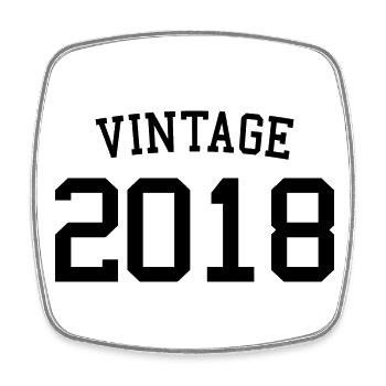 Vintage 2018 - 5 Years Old, 5th Birthday Kids - Square fridge magnet - white - Front