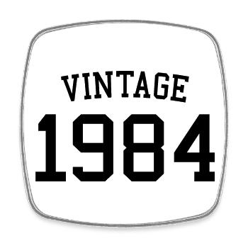 Vintage 1984 40e anniversaire hommes femmes 40 ans - Magnet carré - blanc - Devant