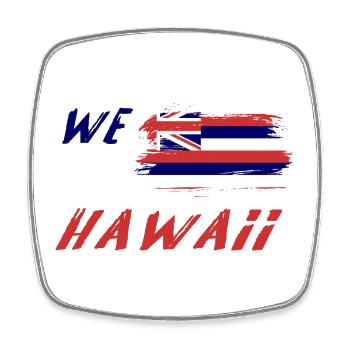 Wir sind Hawaii - Viereckiger Kühlschrankmagnet - Weiß - Vorne