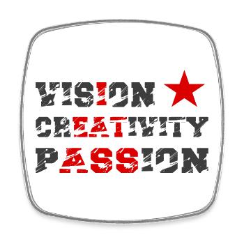 Vision Creativity Passion I Eat Ass Funny Meme - Viereckiger Kühlschrankmagnet - Weiß - Vorne