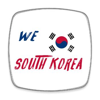We are South Korea - Square fridge magnet - white - Front