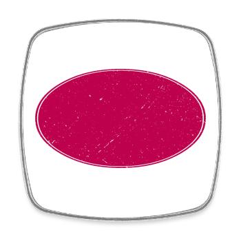 Ovaler Background schmutzig weinrot - Viereckiger Kühlschrankmagnet - Weiß - Vorne