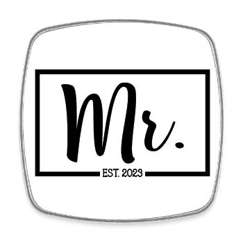 2023 Fiançailles pour la fête de mariage du marié - Magnet carré - blanc - Devant
