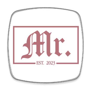 2023 Fiançailles pour la fête de mariage du marié - Magnet carré - blanc - Devant